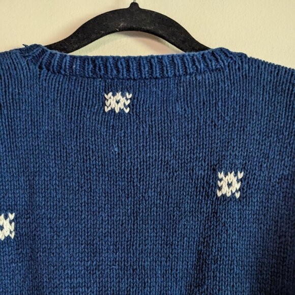 Vintage Hand knitted Signature by Northern Isles Reindeer Sweater Size Large - Picture 10 of 10
